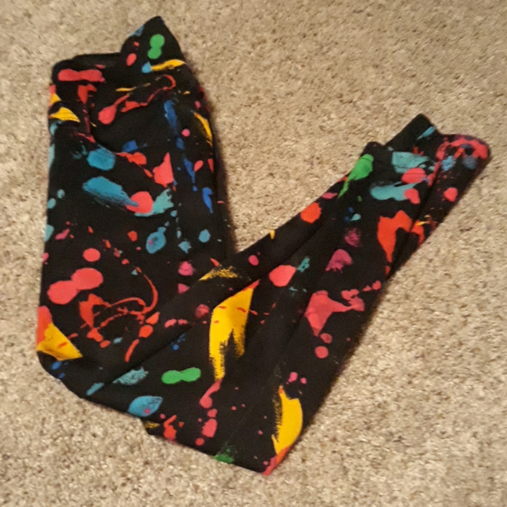 Girls paint splatter jeans